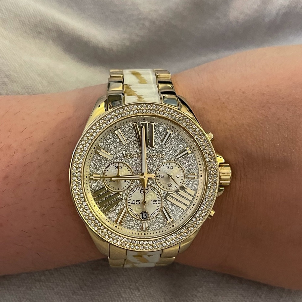Michael Kors Wren White/Gold Watch